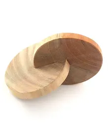 Ariro Neem Wood Interlocking Rings - Brown