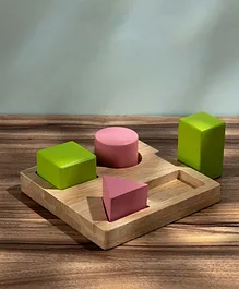 Ariro Shapes Wooden Board Puzzle Multicolour- 4 Pieces