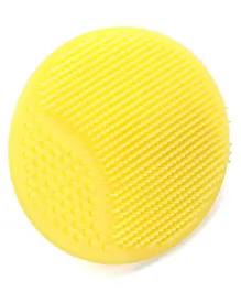 Round Silicone Bathing Scrubber - Yellow