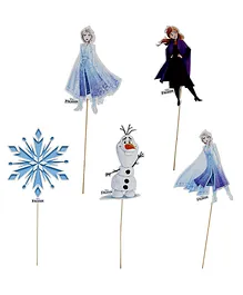Itsy Bitsy Frozen Theme Party Photo Props Multicolour - Pack of 5