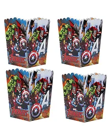 Itsy Bitsy Captain America Themed Popcorn Box Multicolour - Pack of 4