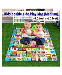 ADKD  Double Side Baby Crawling Playmat with Reversible Design with Bag - Multicolour (Colour & Design May Vary)