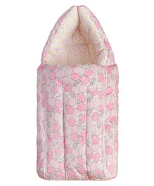 Enfance Nursery Sleeping Bag Apple Print - Pink