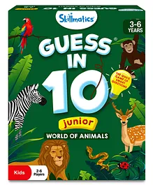 Skillmatics Guess in 10 Junior World of Animals | Card Game of Smart Questions
