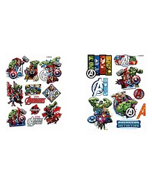 Itsy Bitsy Deco Transfer Sheet Gallant Avengers Pack Of 2 - Multicolour