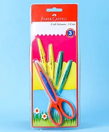 Faber Castelll Craft Scissors 3 Cuts - Red