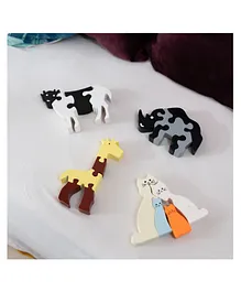 ilearnngrow Wooden Cow Puzzle - 4 Pieces