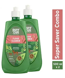 PureCult Floor Cleaner Bottle Combo Pack of 2 - 500 ml Each