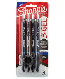 Sharpie S-Gel Gel Pen With Fine Point Pack of 4 - Blue Ink