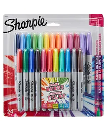 Sharpie Colour Burst Permanent Markers With Fine Point Pack of 24 - Assorted Colours