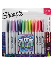 Sharpie Colour Burst Permanent Markers With Fine Point Pack of 12 - Assorted Colours