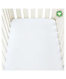 Theoni 100% Organic Cotton Muslin Crib Sheet - Milky white