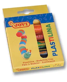 JOVI Plastilina Non Drying Modelling Clay Pack Of 6 Bars Multicolour - 15 gm each