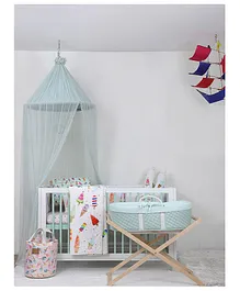 Baby Jalebi Height Adjustable Tule Net Canopy with Installation Hardware - Blue