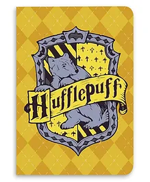 Celfie Design Crest Hufflepuff Pattern Designer Ruled Notebook - 100 Pages