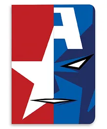 Celfie Design Face Focus Captain America Printed Ruled Notebook - 100 Pages