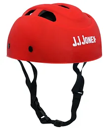 JJ JONEX Protective PVC Helmet With Strap Small - Red 