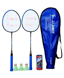 JJ Jonex Badminton Racket Set With Cover - Blue