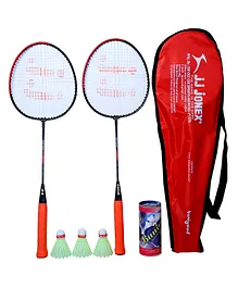 JJ Jonex Badminton Racket Set With Cover - Red