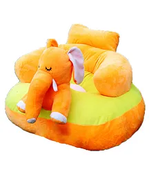 Shri Toys Plush Elephant Seater - Orange Yellow