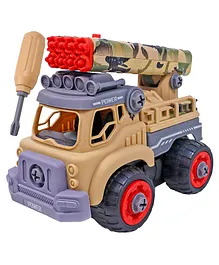 Toyshine Friction Take-a-Part DIY Army Vehicle Truck Car Toy Set - Multicolour