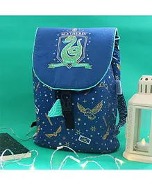 Silverlinen Official Warner Bros Harry Potter Causal Backpack Slytherin Blue - 13 Inches