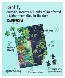 PLAYQID Rainforest Heart of Earth and Starry Sleepover Jigsaw Puzzles Multicolour - 132 Pieces
