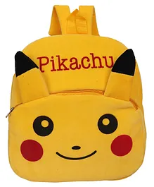 O Teddy Pikachu Themed Plush School Bag Yellow - Height 14 Inches