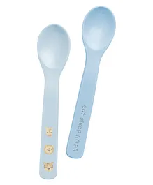 Stephen Joseph Silicone Baby Spoons Zoo Pack Of 2 - Blue