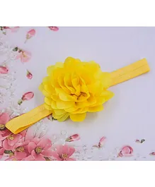 Little Miss Cuttie Satin Flower Headband-Yellow