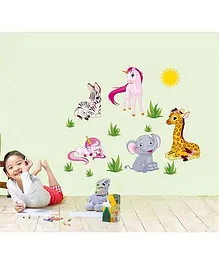 Syga Animals Wall Sticker - Multicolor