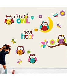 Syga Owl Wall Sticker - Multicolor