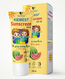 Healthbest Kidbest Sunscreen SPF 30 UVA/UVB Watermelon Flavor- 100ml