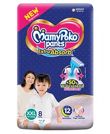 MamyPoko Extra Absorb Pant Style Diapers XXLarge - 8 Pieces