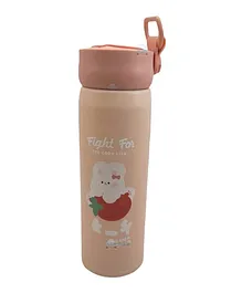 FunBlast BPA Free Double Walled Insulated Stainless Steel Cartoon Print Water Bottle Pink - 420 ML