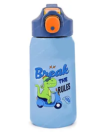 FunBlast BPA Free Double Walled Vacuum Insulated Stainless Steel Water Bottle with Straw Blue - 530 ML