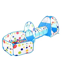 FunBlast 3-in-1 Colorful Tunnel Playhouse Ball Pool Ball Pit Tent - Multicolour