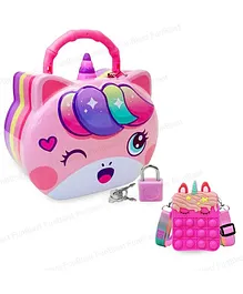 FunBlast Unicorn Pop it Sling Bag with Unicorn Coin Box (Color May Vary)