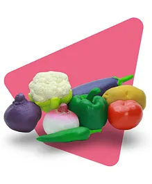 Rubbabu Vegetables Play Food Toy Pack of 8 - Multicolor