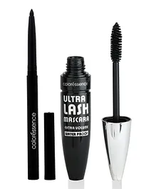 Coloressence Ultra Lash Mascara & Eyetastic Kajal Combo Black- 10 ml, 0.25 gm