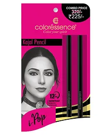 Coloressence Ipop Waterproof Kajal Pencil Combo Black Pack of 2 - 0.25 gm