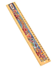 Motu Patlu Printed Scale Yellow - Length 30 cm