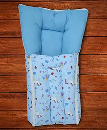 Grandma's Baby Sleeping Bag Horse Print - Blue