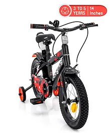 Babyhug Rapid Bicycle With Bell Red Black - 14 Inches