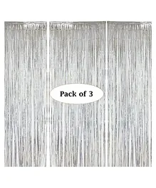 Bubble Trouble Metallic Fringe Foil Curtain Silver - Pack of 3