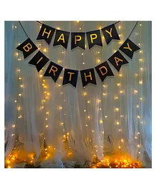 Bubble Trouble Happy Birthday Banner Decoration Kit with Fiary Light  - Pack of 2
