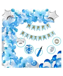 Bubble Trouble Boys Happy Birthday Balloon Banner Decoration Kit Combo - Pack of 96
