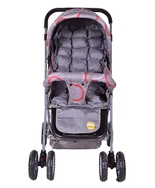 Tiffy & Toffee Baby Stroller with Canopy & Reversible Handlebar - Grey