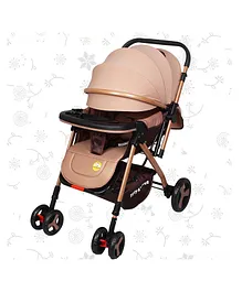 Tiffy & Toffee 6CL Reclining Canopy Stroller with Safety Harness - Brown