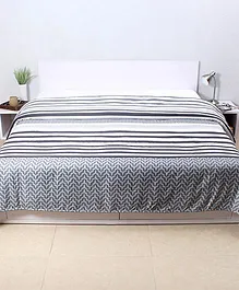 HouseThis The Jester Stripes Double Dohar - Grey